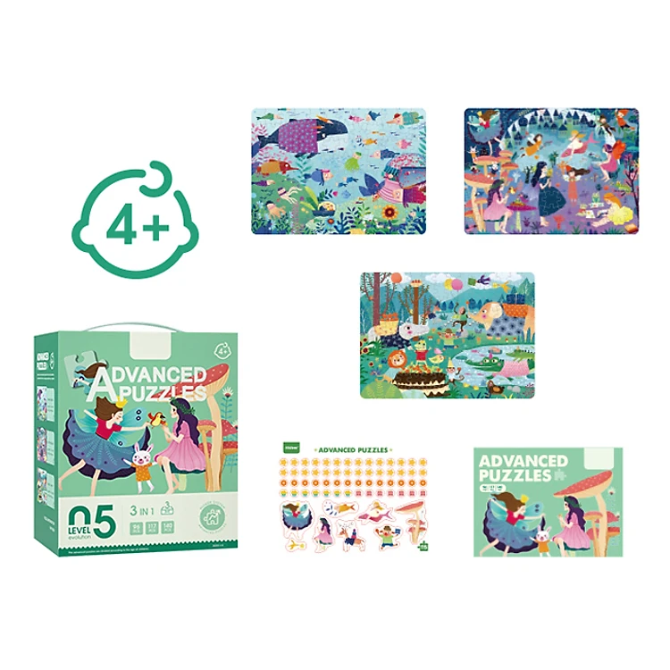 Đồ Chơi Xếp Hình 7 cấp độ Mideer puzzles Level Up Đồ Chơi Tư Duy Cho bé - Level 5 Dream World - MD3107